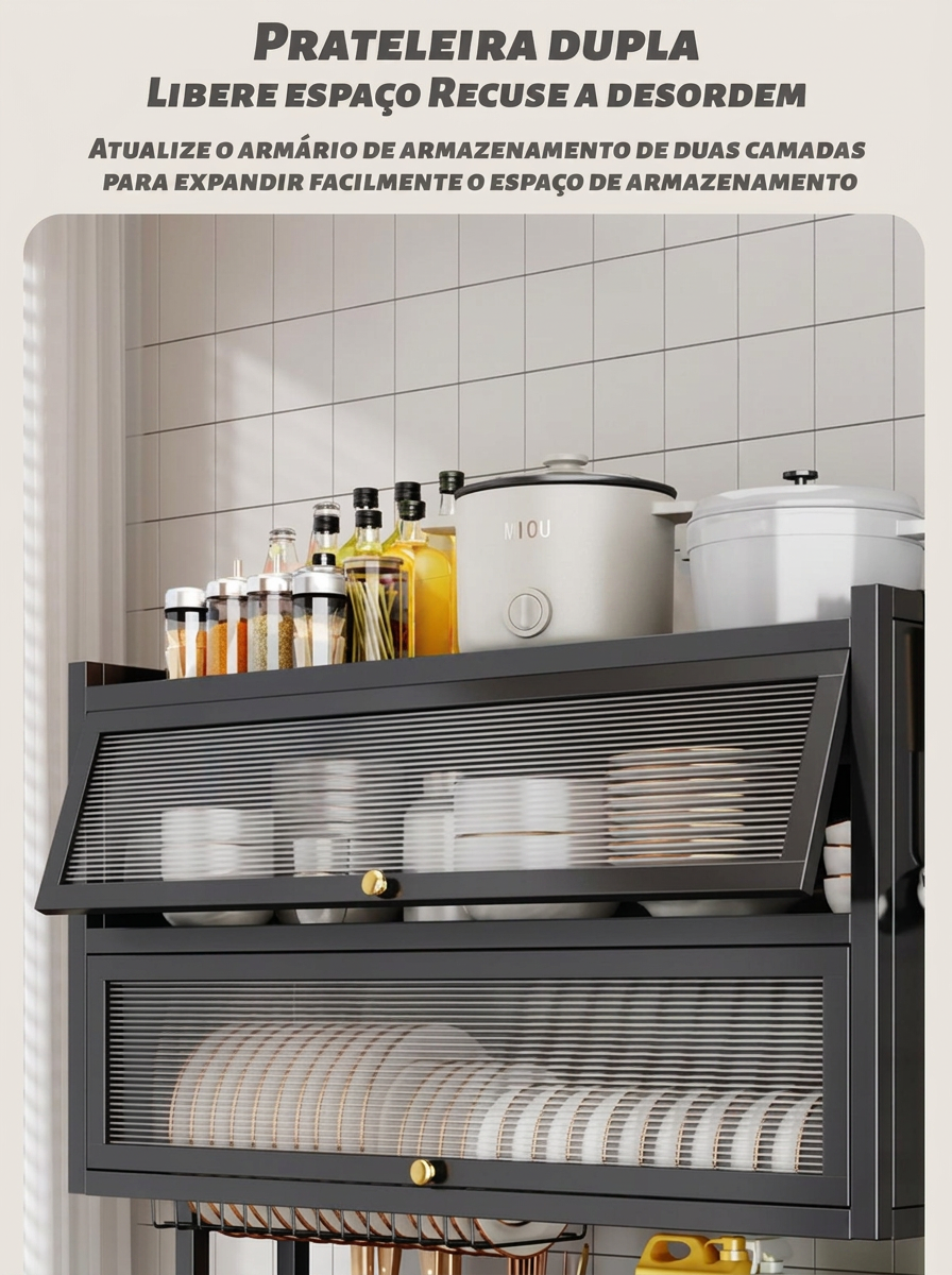 Mais espaço para organizar